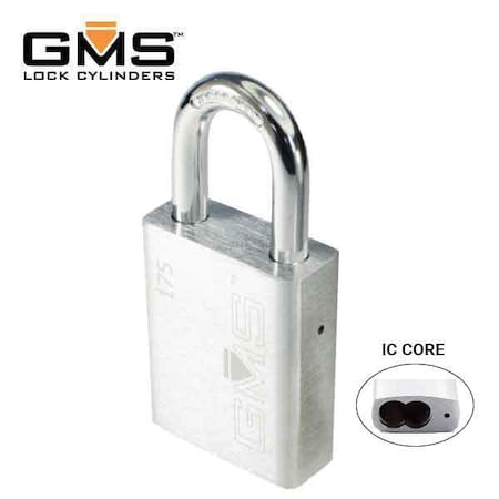 GMS: Small Format IC Padlock, 2 Wide, 2 Shackle, Less Cylinder
